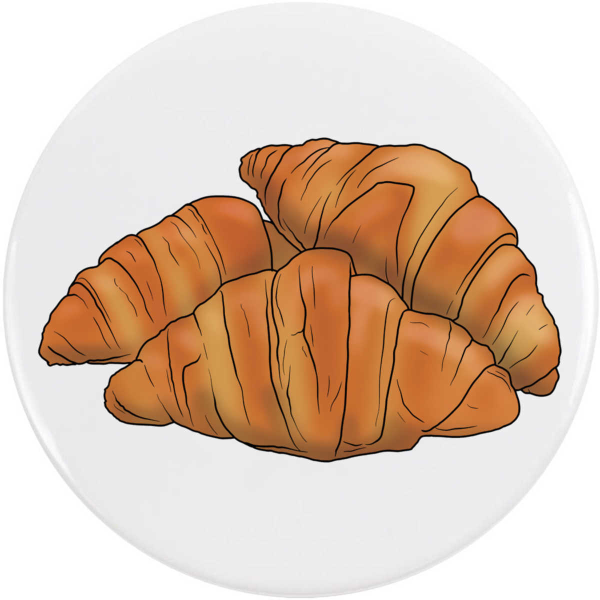 'Croissant Pastries' Button Pin Badges (BB046262)
