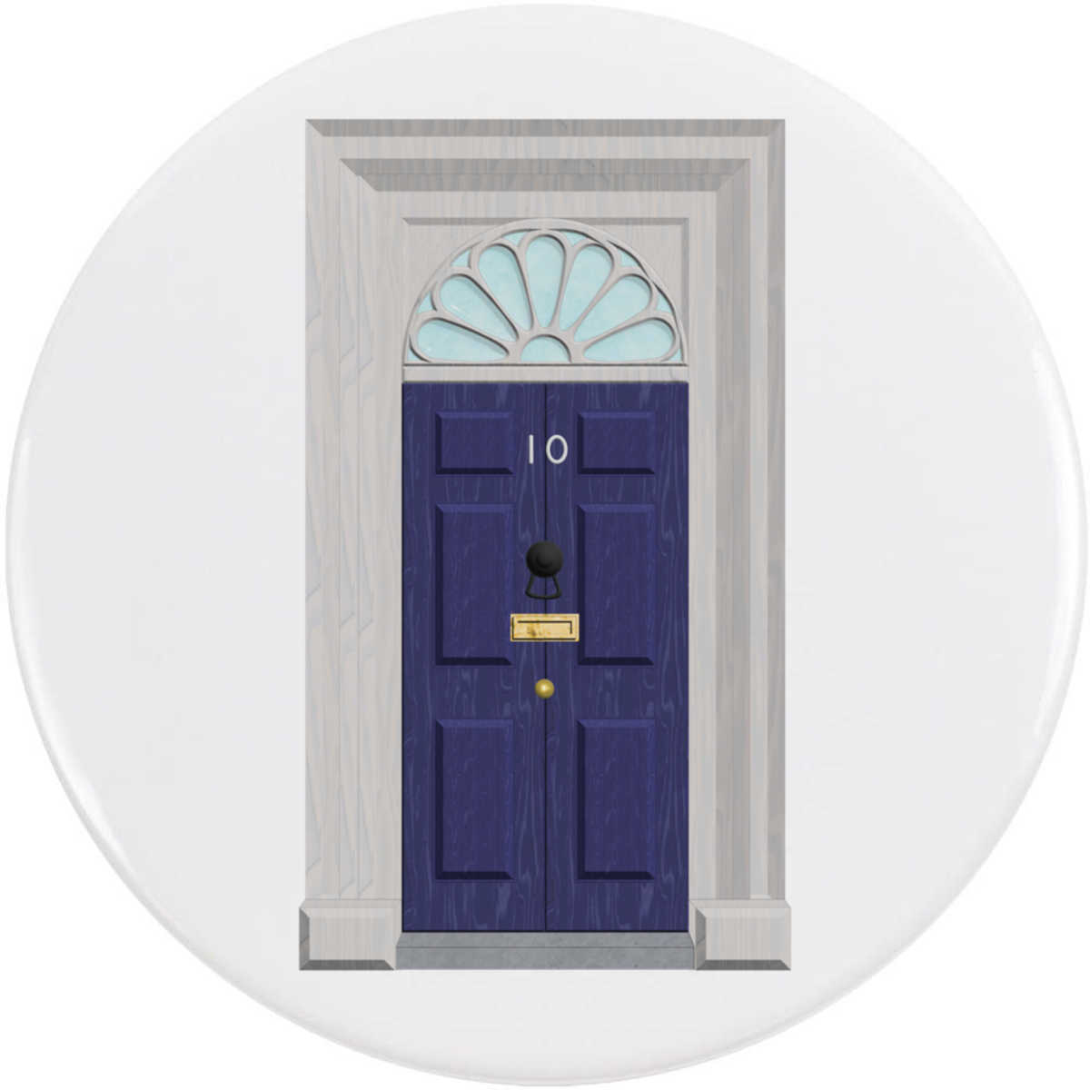 77mm 'No. 10 Downing Street Door' Large Button Pin Badge (BB00123816)