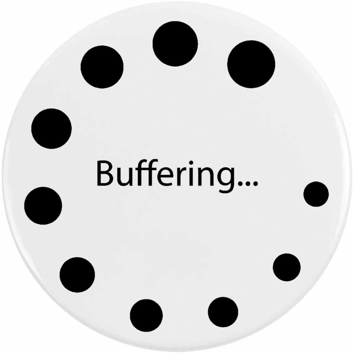 'Buffering Symbol' Button Pin Badges (BB046820)