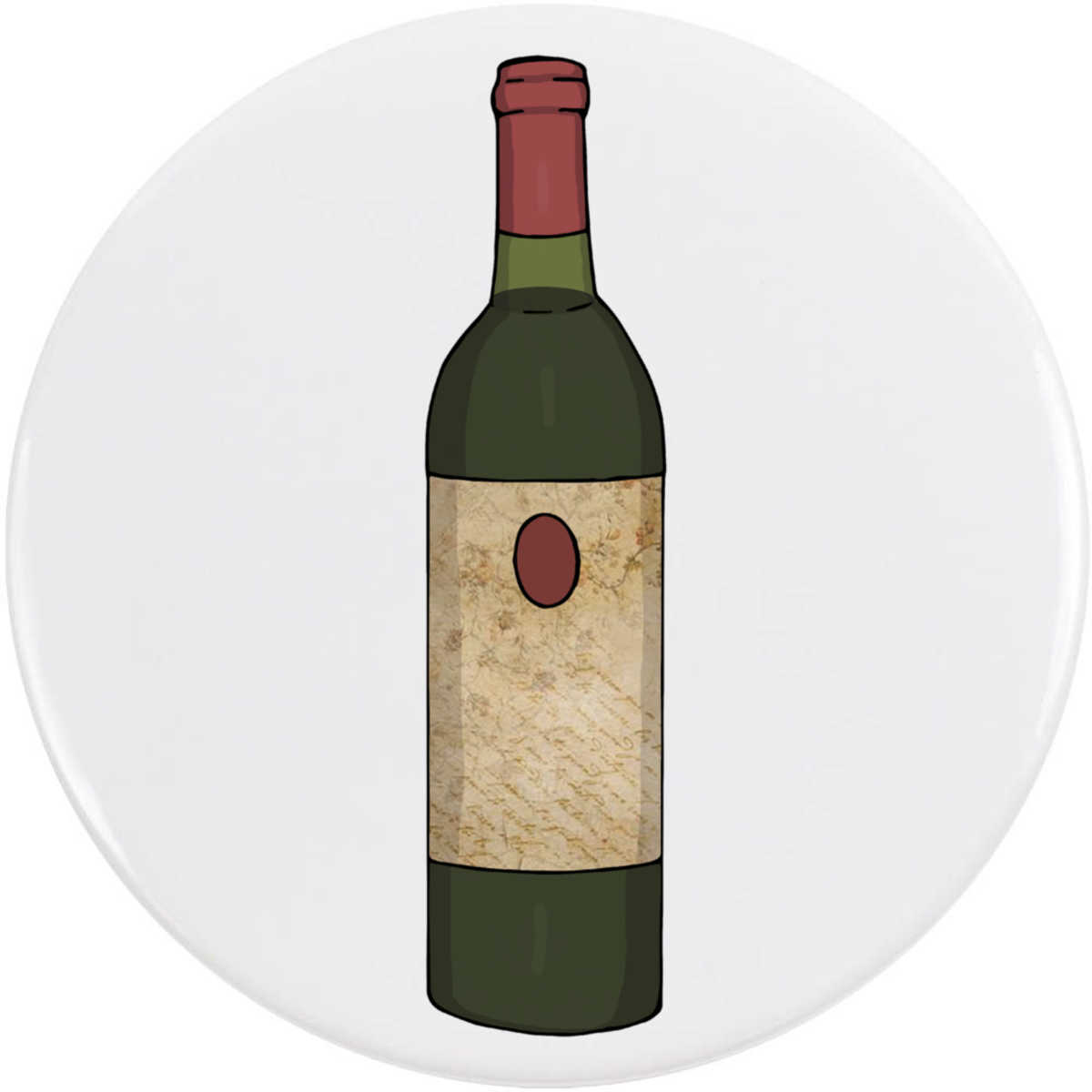 'Wine Bottle' Button / Lapel Badges - Pin Back Badges for Clothes, Bags, Accessories and Gifts (BB047106)