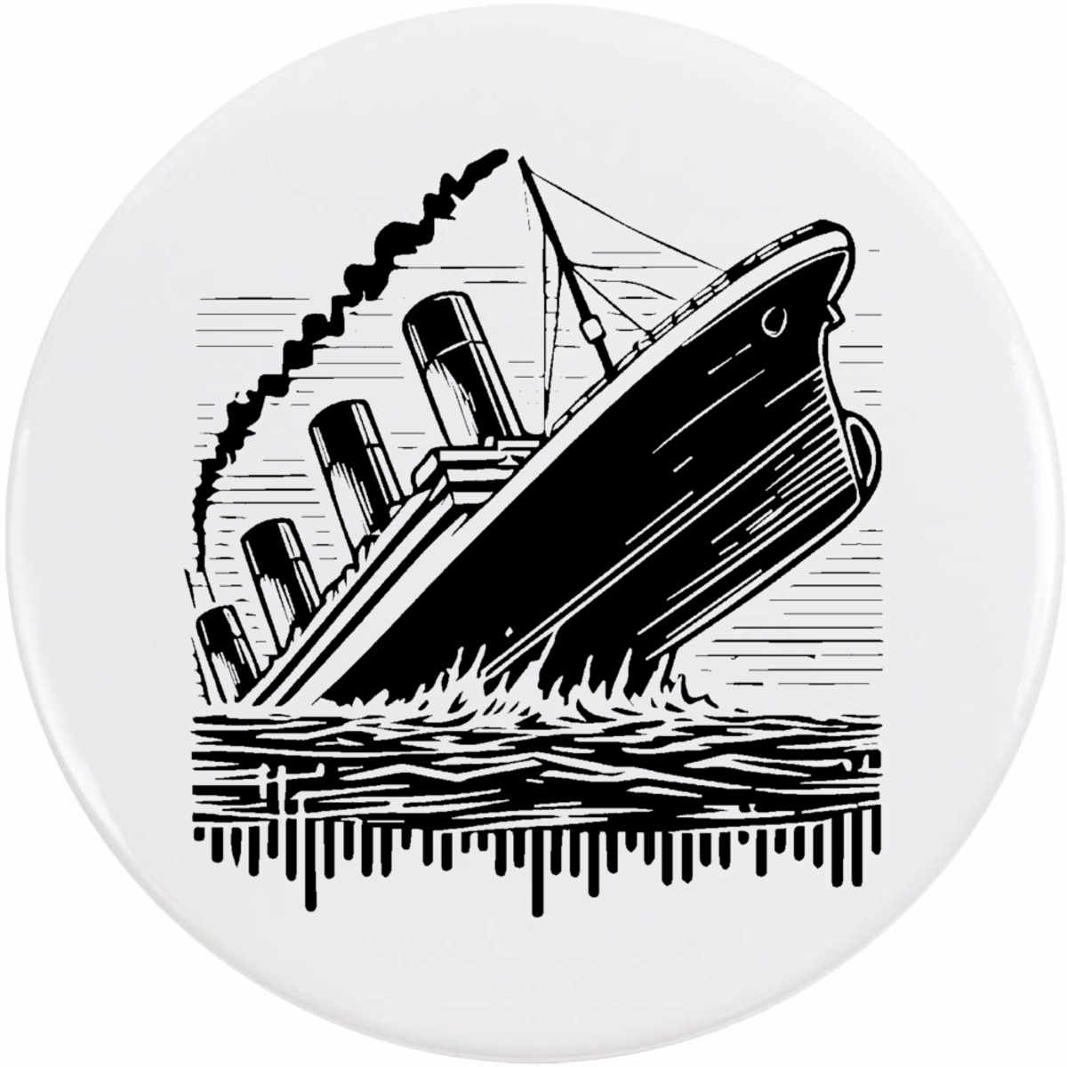 'Sinking Ship' Button Pin Badges (BB047708)