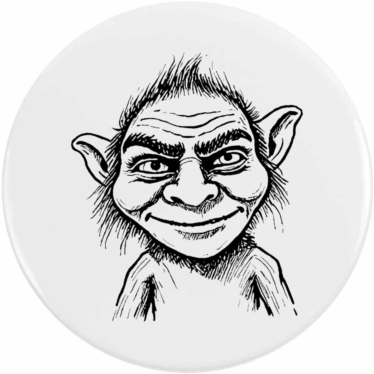 'Mischievous Troll' Button Pin Badges (BB048284)
