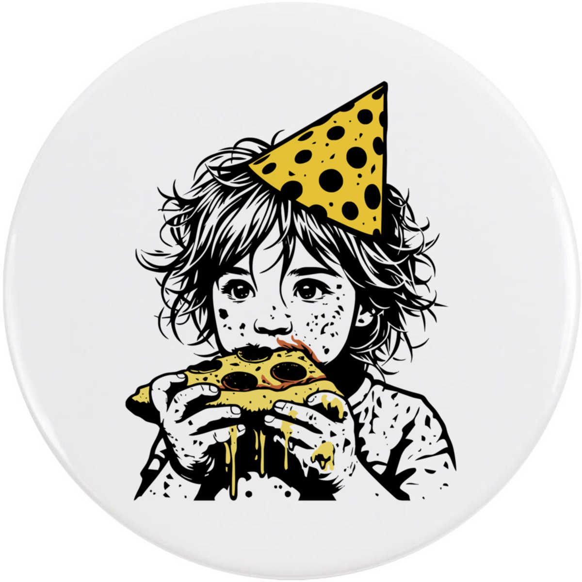 'Pizza Party' Button Pin Badges (BB048365)