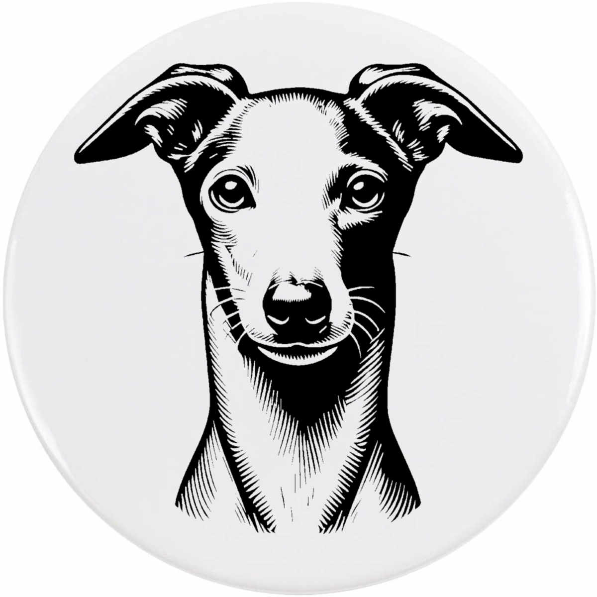 77mm 'Italian Greyhound' Large Button Pin Badge (BB00128672)
