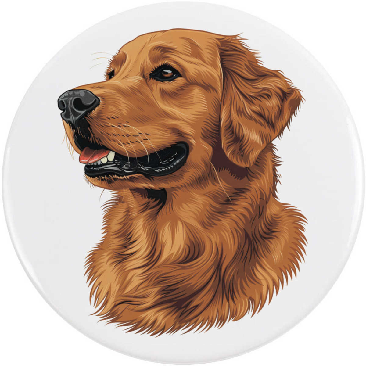 'Golden Retriever Portrait' Button Pin Badges (BB049476)