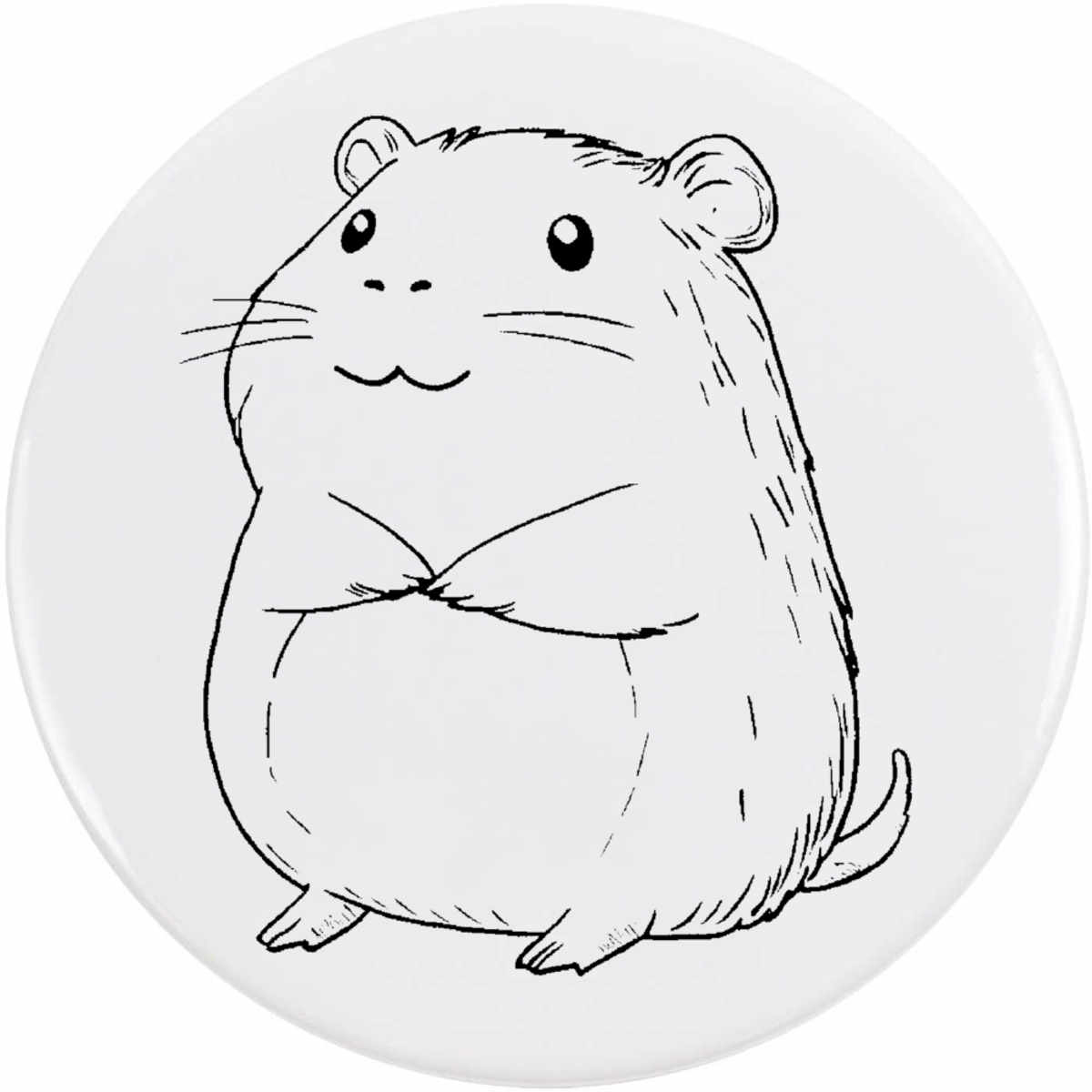 'Kawaii Hamster' Button Pin Badges (BB049892)