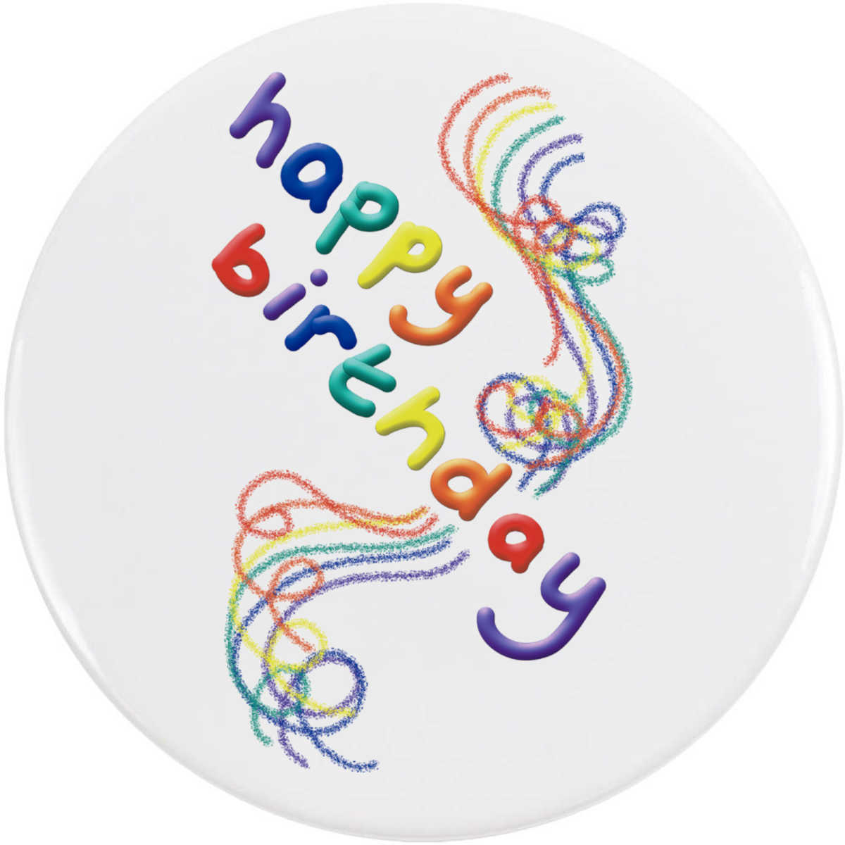 'Happy Birthday Rainbow ' Button Pin Badges (BB050679)