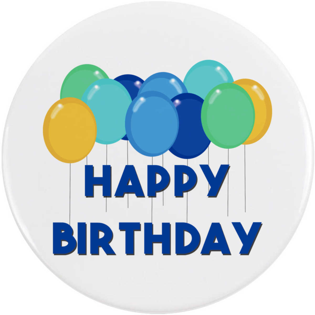 'Birthday Baloons' Button Pin Badges (BB050693)