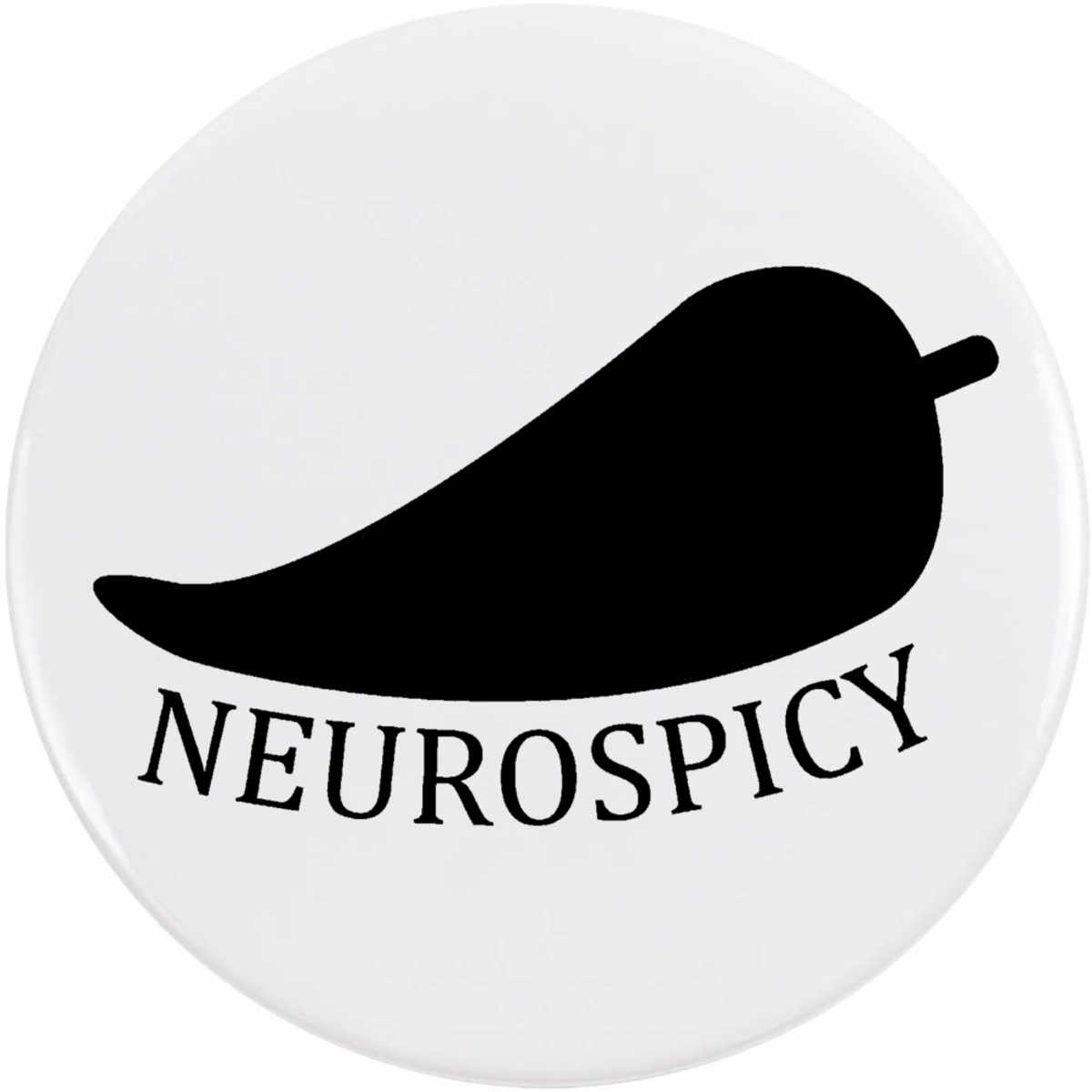 77mm 'Neurospicy Chili' Large Button Pin Badge (BB00134668)