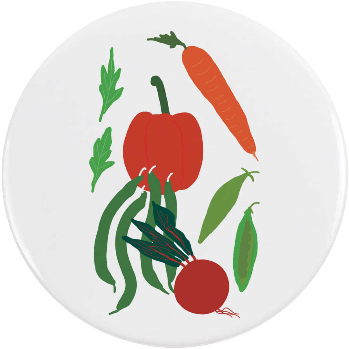 'Salad & Vegetables' Button / Lapel Badges - Pin Back Badges for Clothes, Bags, Accessories and Gifts (BB051511)