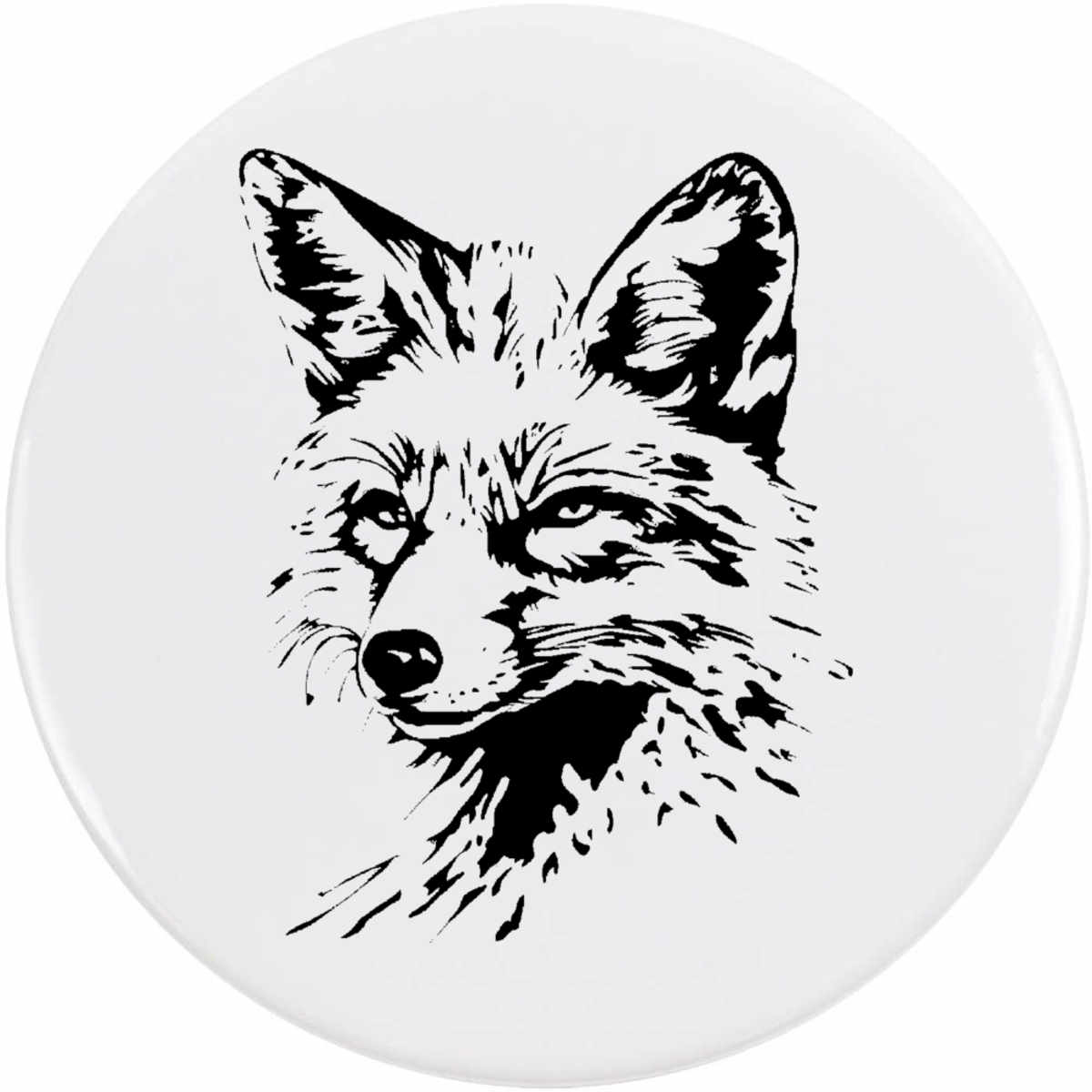 'Fox Portrait' Button Pin Badges (BB052389)