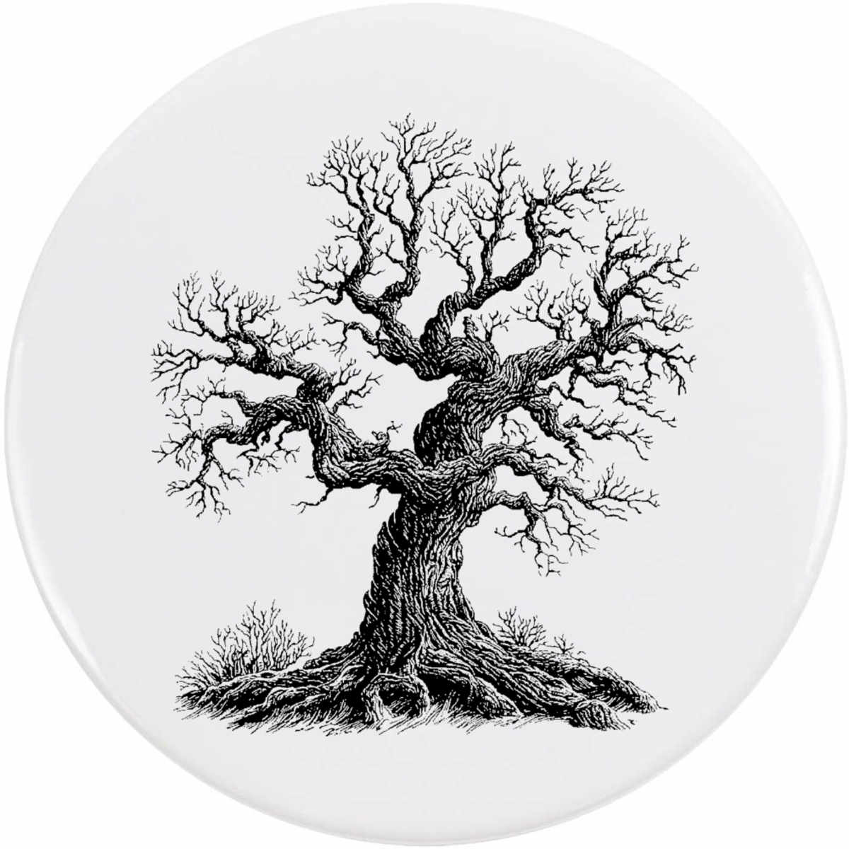 77mm 'Medieval Tree' Large Button Pin Badge (BB00139452)