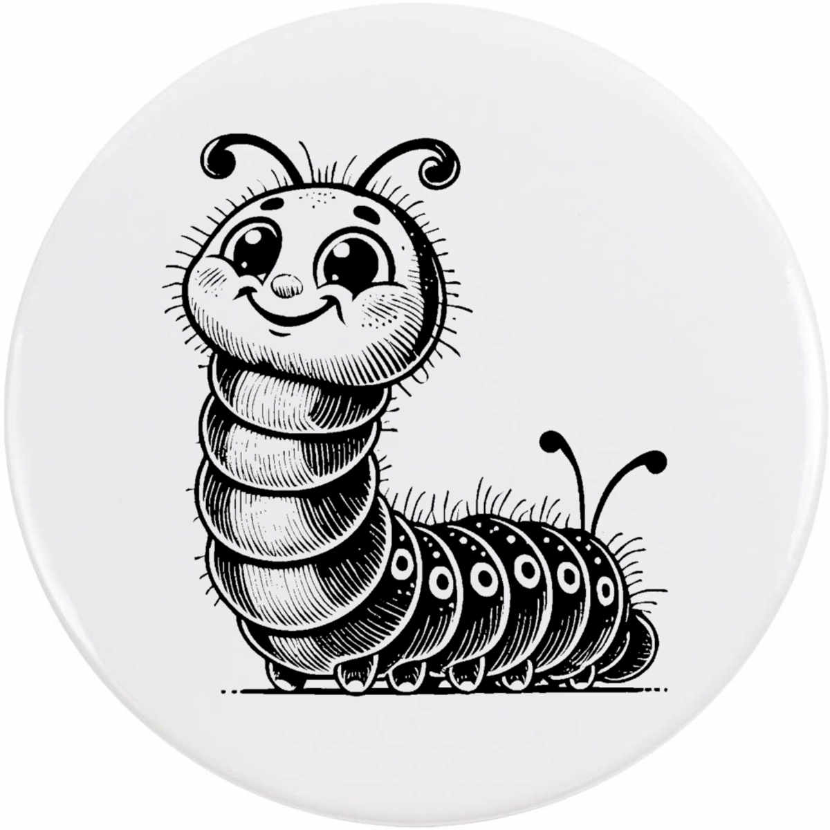 'Cute Caterpillar' Button Pin Badges (BB052616)
