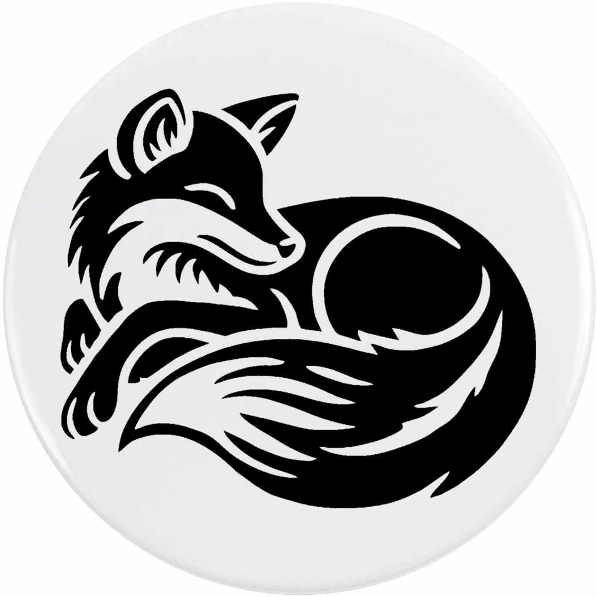 'Sleepy Fox' Button Pin Badges (BB052724)