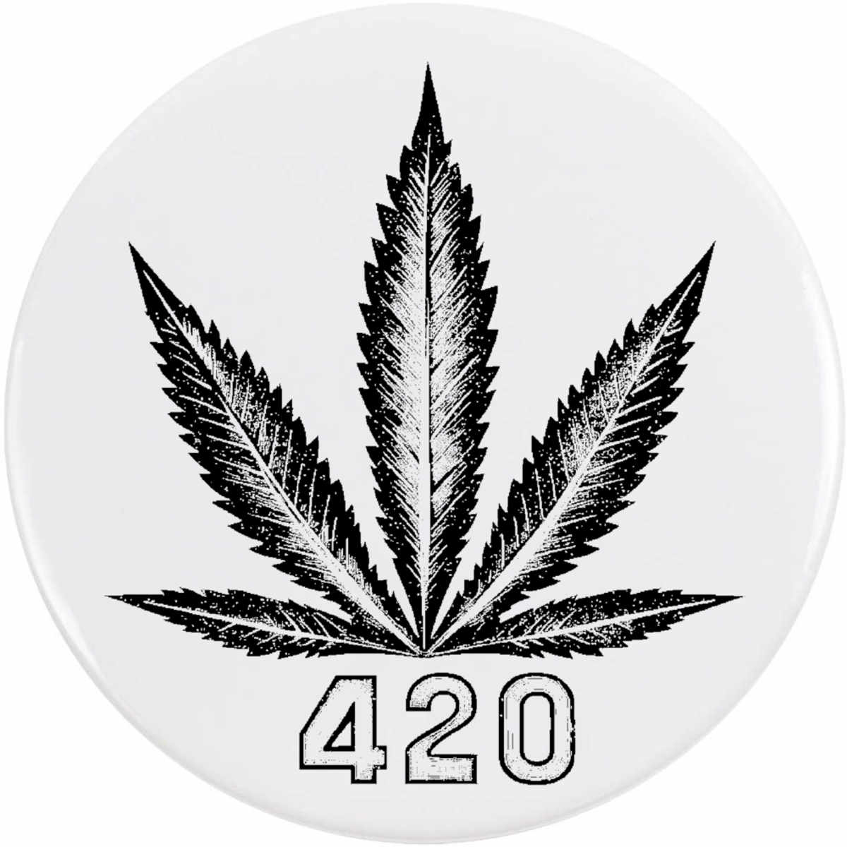 'Cannabis Leaf' Button / Lapel Badges - Pin Back Badges for Clothes, Bags, Accessories and Gifts (BB052771)
