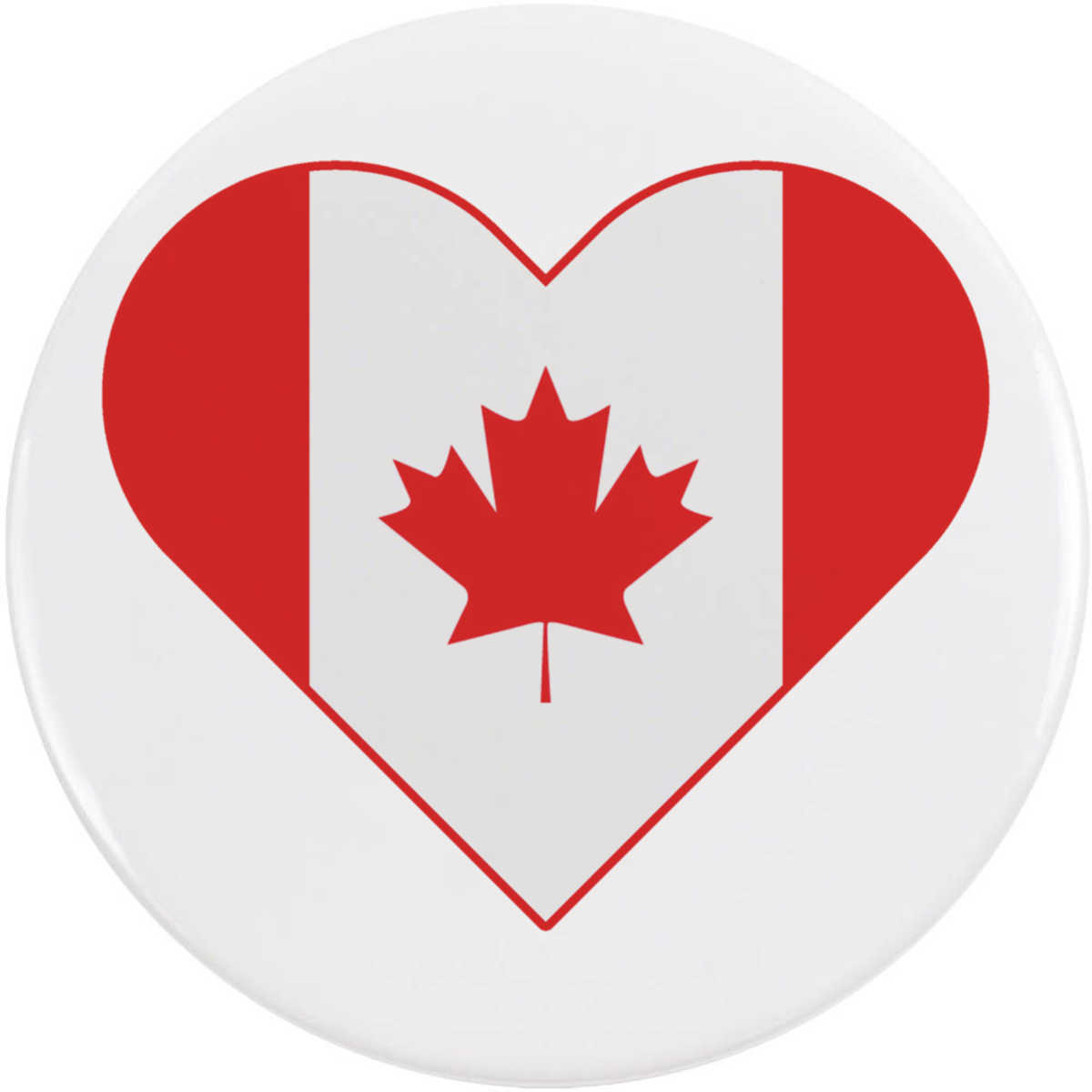 77mm 'Canada Flag Love Heart' Large Button Pin Badge (BB00140827)