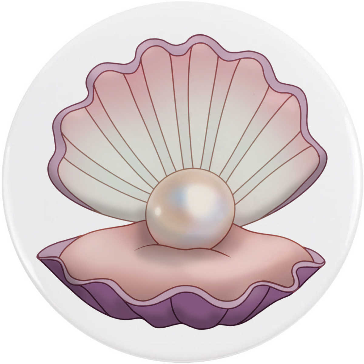 'Pearl in Shell' Button / Lapel Badges - Pin Back Badges for Clothes, Bags, Accessories and Gifts (BB053560)