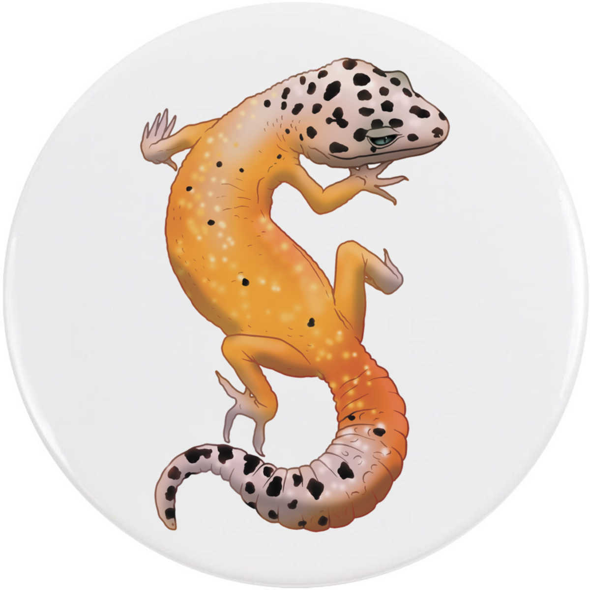 77mm 'Leopard Gecko' Large Button Pin Badge (BB00142394)
