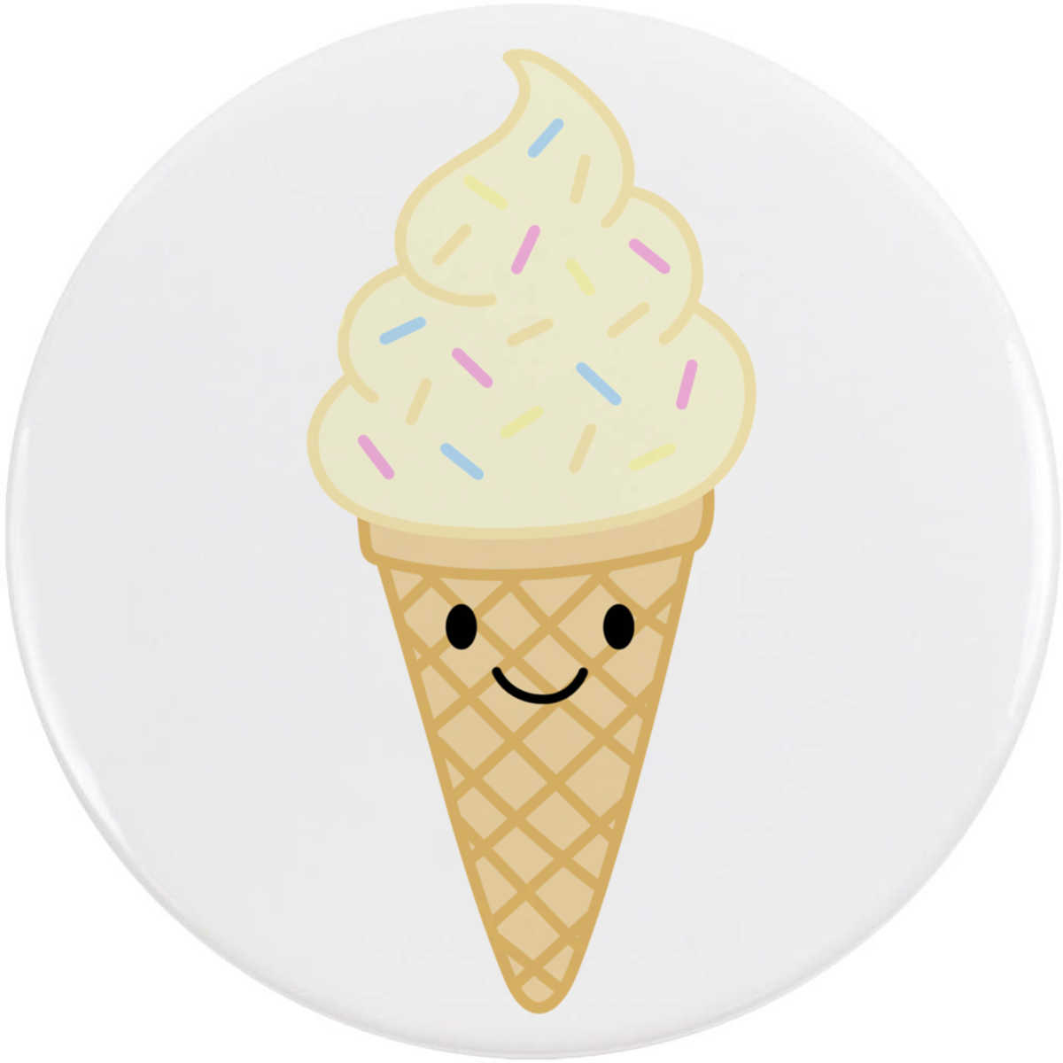 77mm 'Happy Icecream' Large Button Pin Badge (BB00142433)