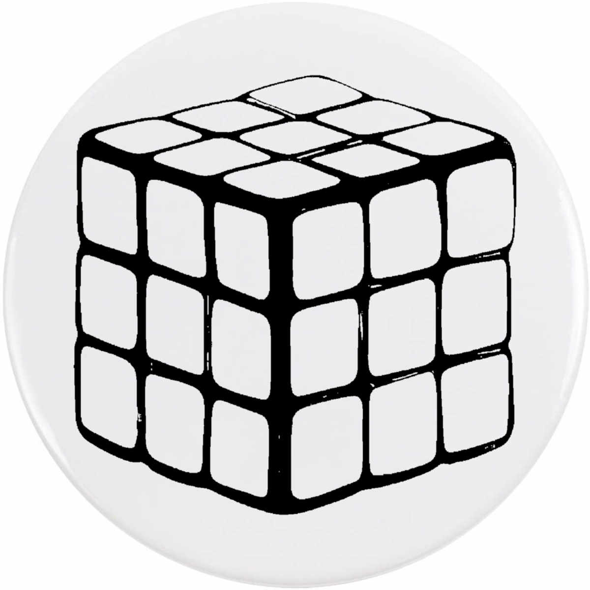'Rubik's Cube' Button / Lapel Badges - Pin Back Badges for Clothes, Bags, Accessories and Gifts (BB053936)