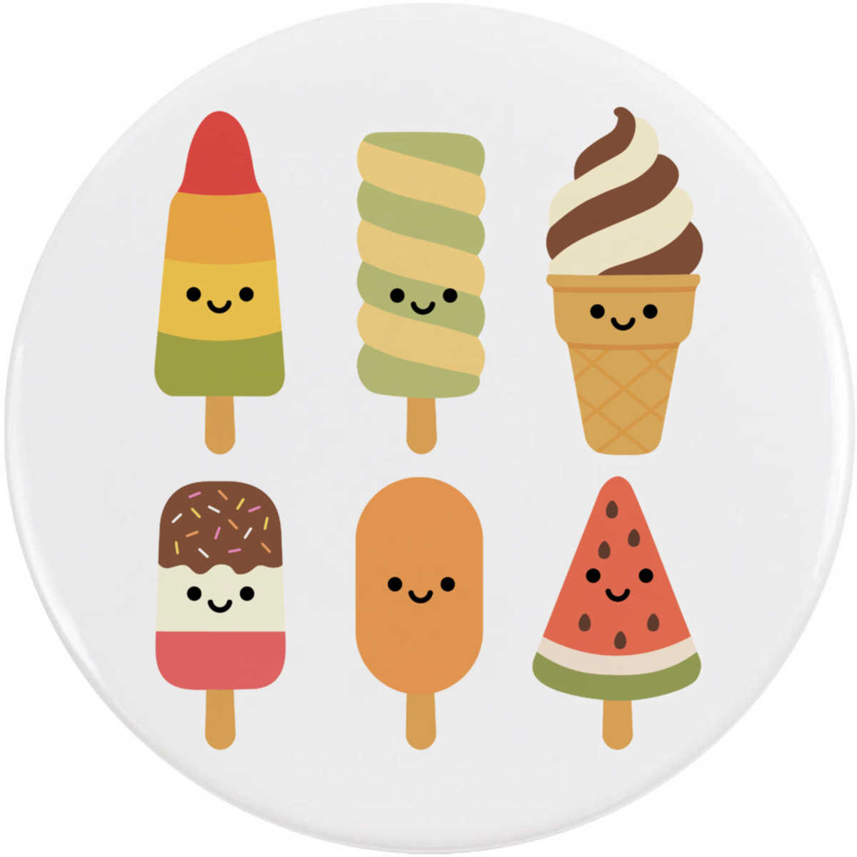 'Six Ice lollies' Button / Lapel Badges - Pin Back Badges for Clothes, Bags, Accessories and Gifts (BB053987)