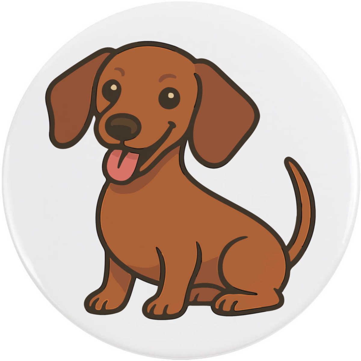 77mm 'Miniature Dachshund Dog' Large Button Pin Badge (BB00144842)