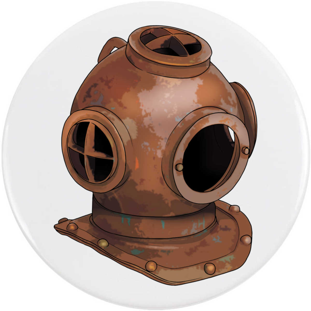 'Deep Sea Diving Helmet' Button Pin Badges (BB054555)