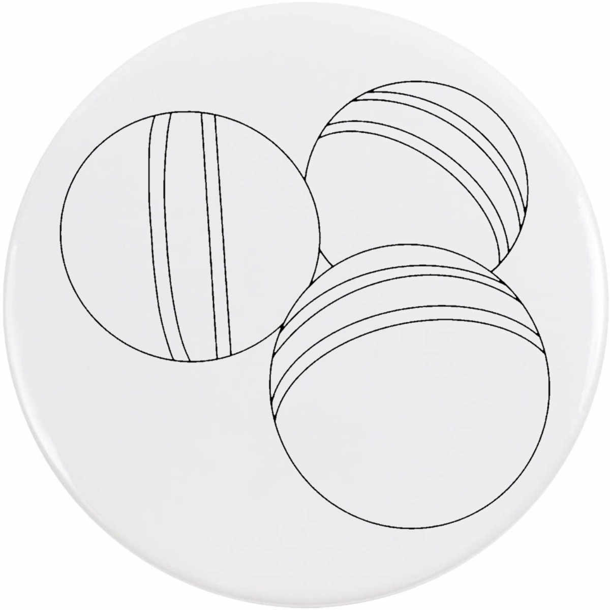 'Croquet Balls' Button / Lapel Badges - Pin Back Badges for Clothes, Bags, Accessories and Gifts (BB054632)
