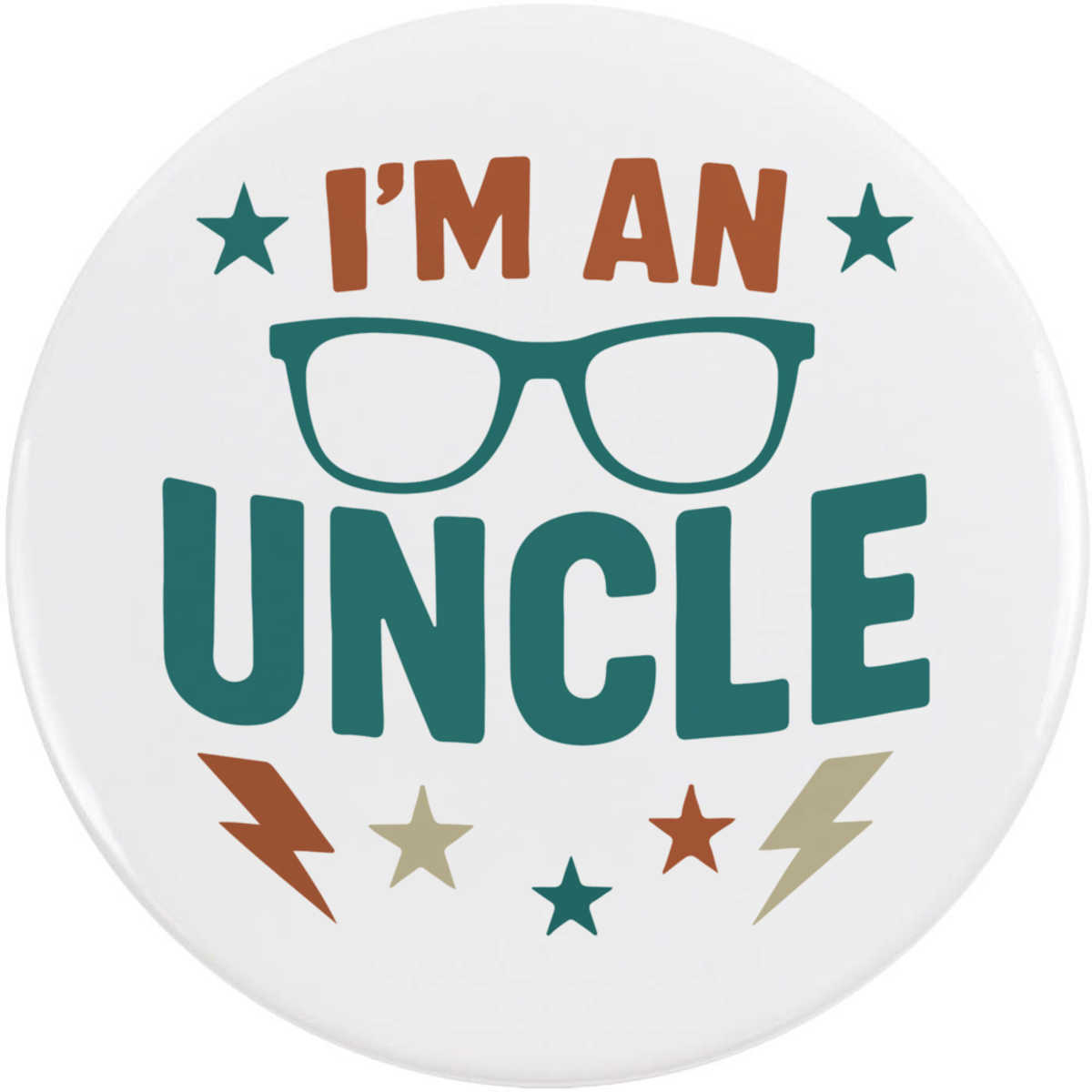 'I'm an Uncle' Button / Lapel Badges - Pin Back Badges for Clothes, Bags, Accessories and Gifts (BB054743)