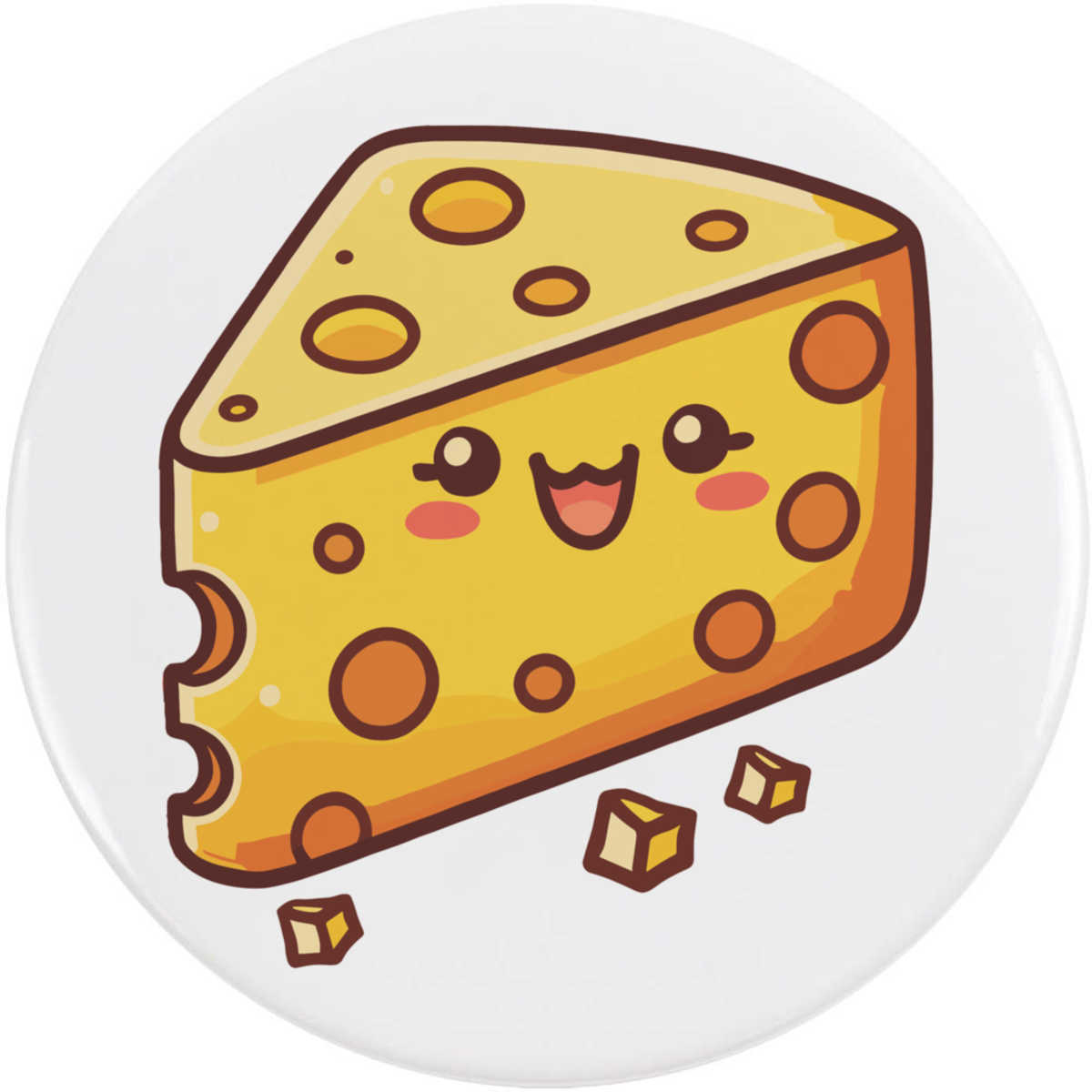 'Cute Cheese Wedge' Button Pin Badges (BB054810)