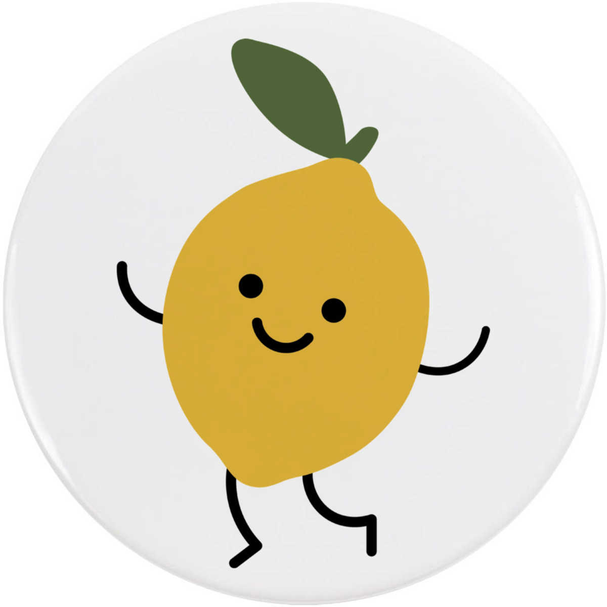 'Happy Lemon' Button / Lapel Badges - Pin Back Badges for Clothes, Bags, Accessories and Gifts (BB055009)
