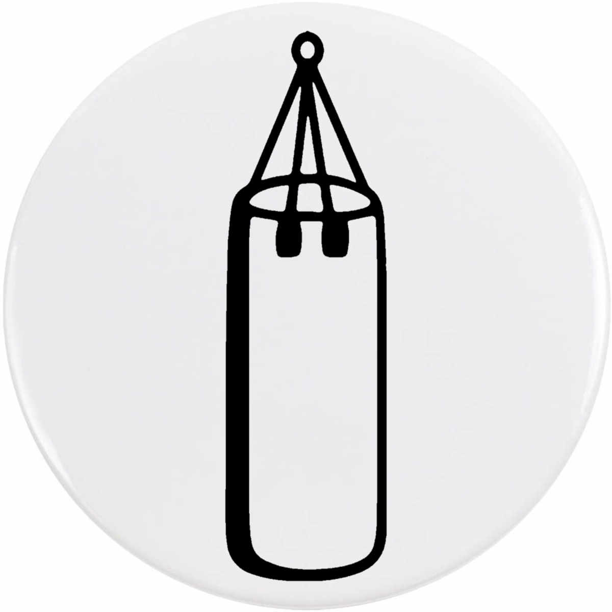 'Punching Bag' Button Badge - 77mm - Pin Back / Lapel Badge for Clothes, Bags, Accessories and Gifts (BB00147143)