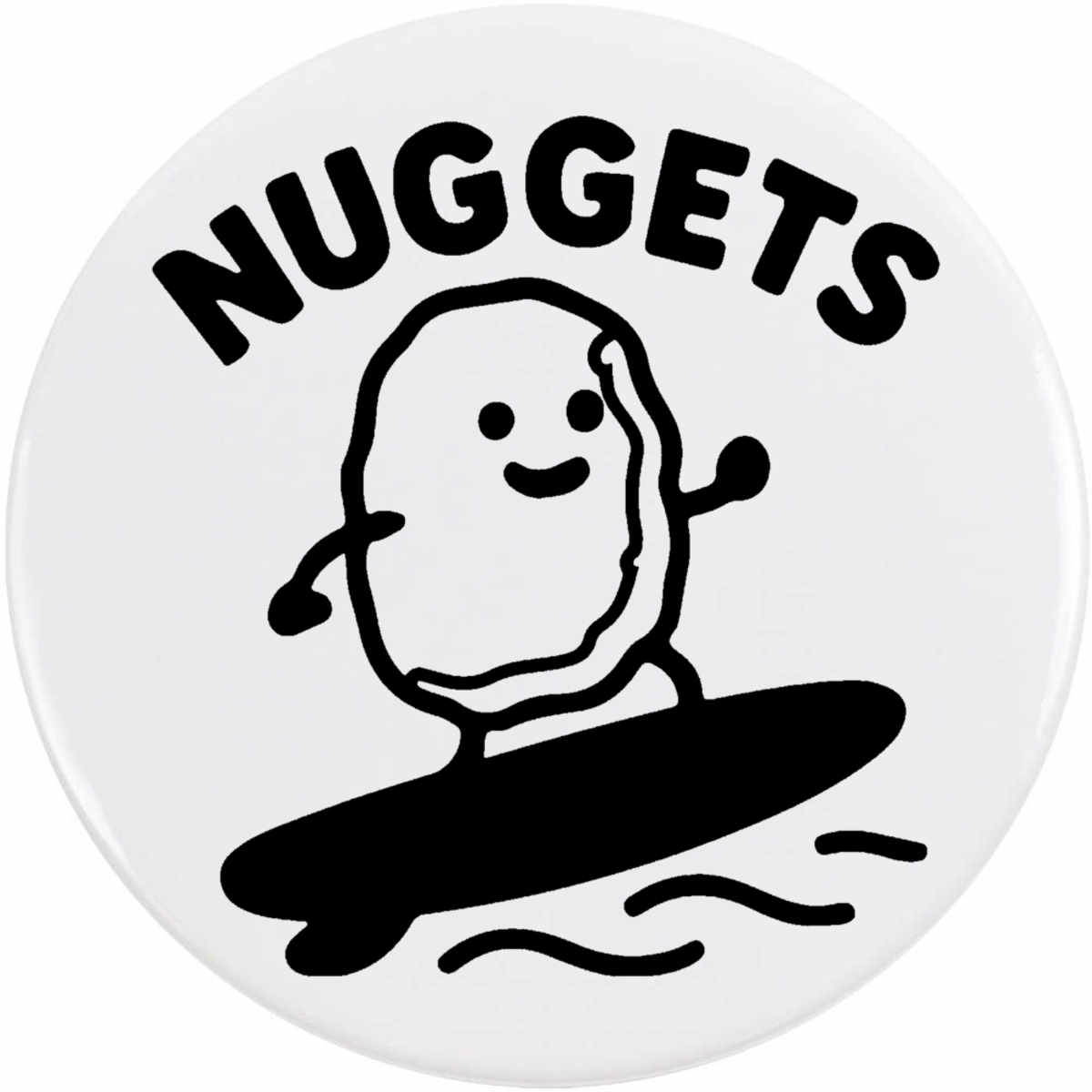 'Surfing Nugget' Button / Lapel Badges - Pin Back Badges for Clothes, Bags, Accessories and Gifts (BB055605)
