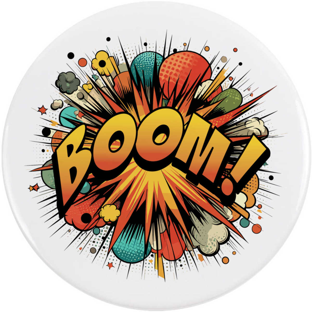 'BOOM Comic Book Art' Button / Lapel Badges - Pin Back Badges for Clothes, Bags, Accessories and Gifts (BB055884)
