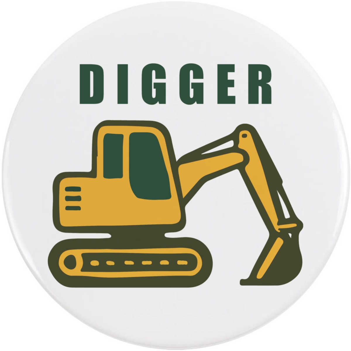 'Excavator Work Vehicle' Button Pin Badges (BB056379)