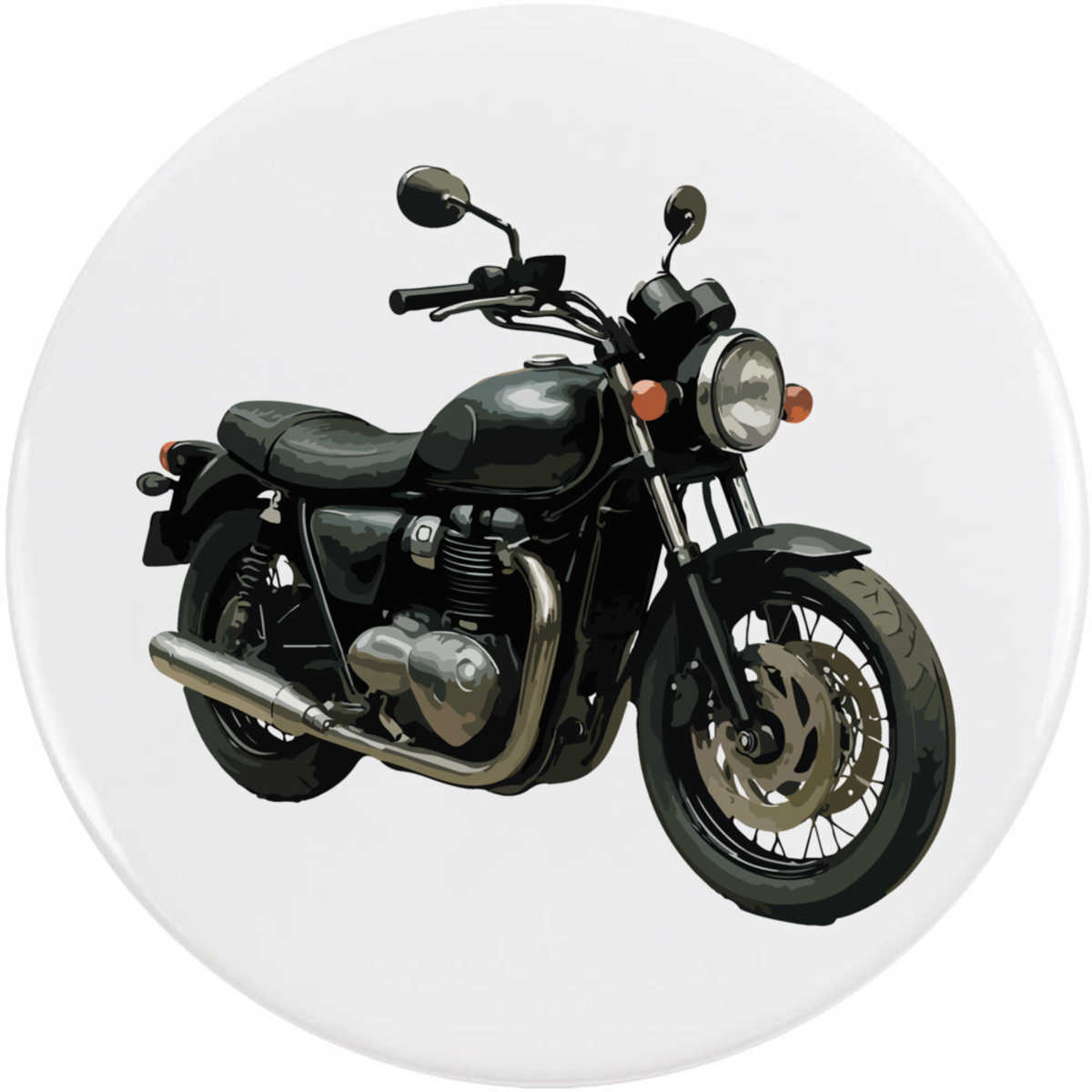 'Classic Motorcycle' Button / Lapel Badges - Pin Back Badges for Clothes, Bags, Accessories and Gifts (BB056622)