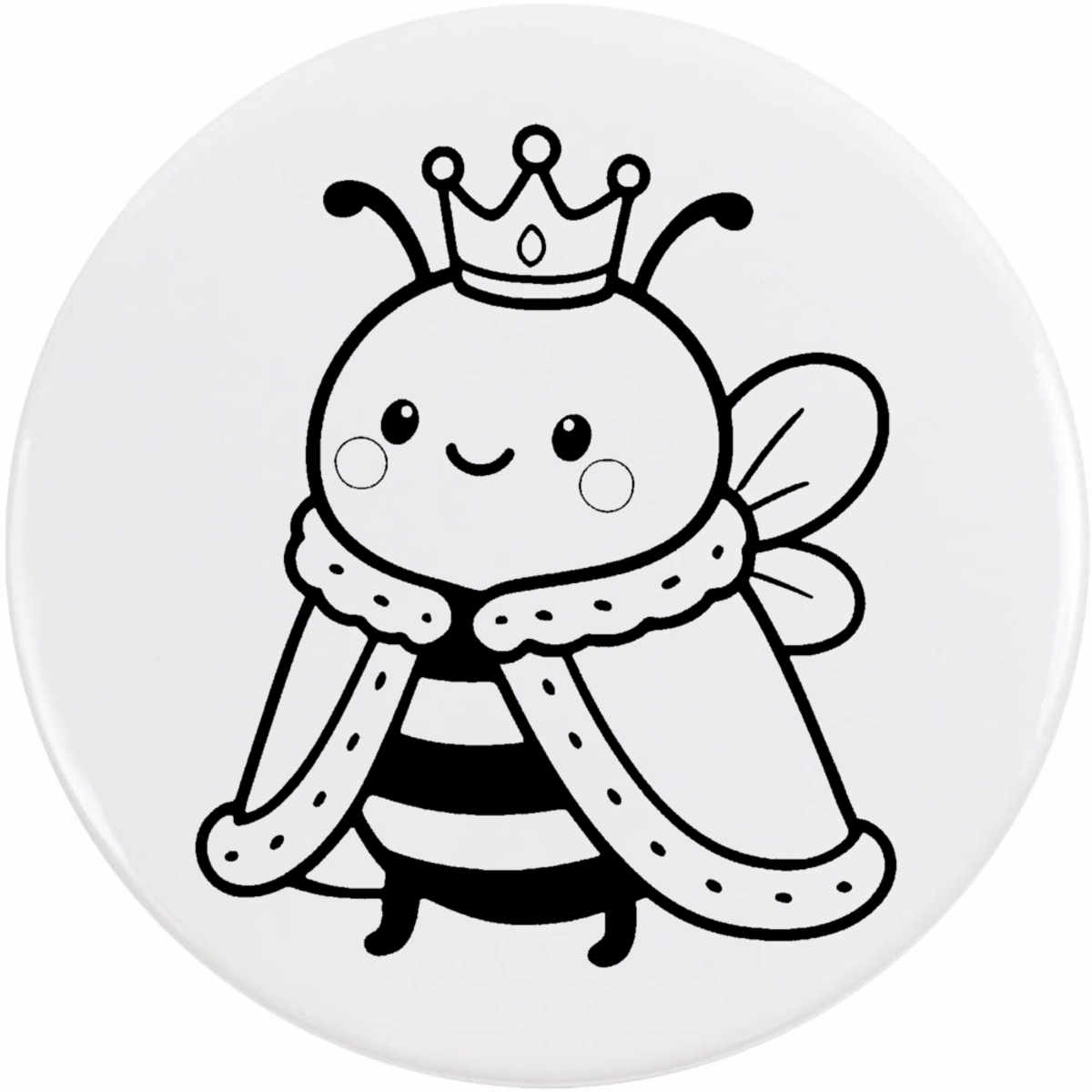 'Queen Bee' Button Pin Badges (BB057037)