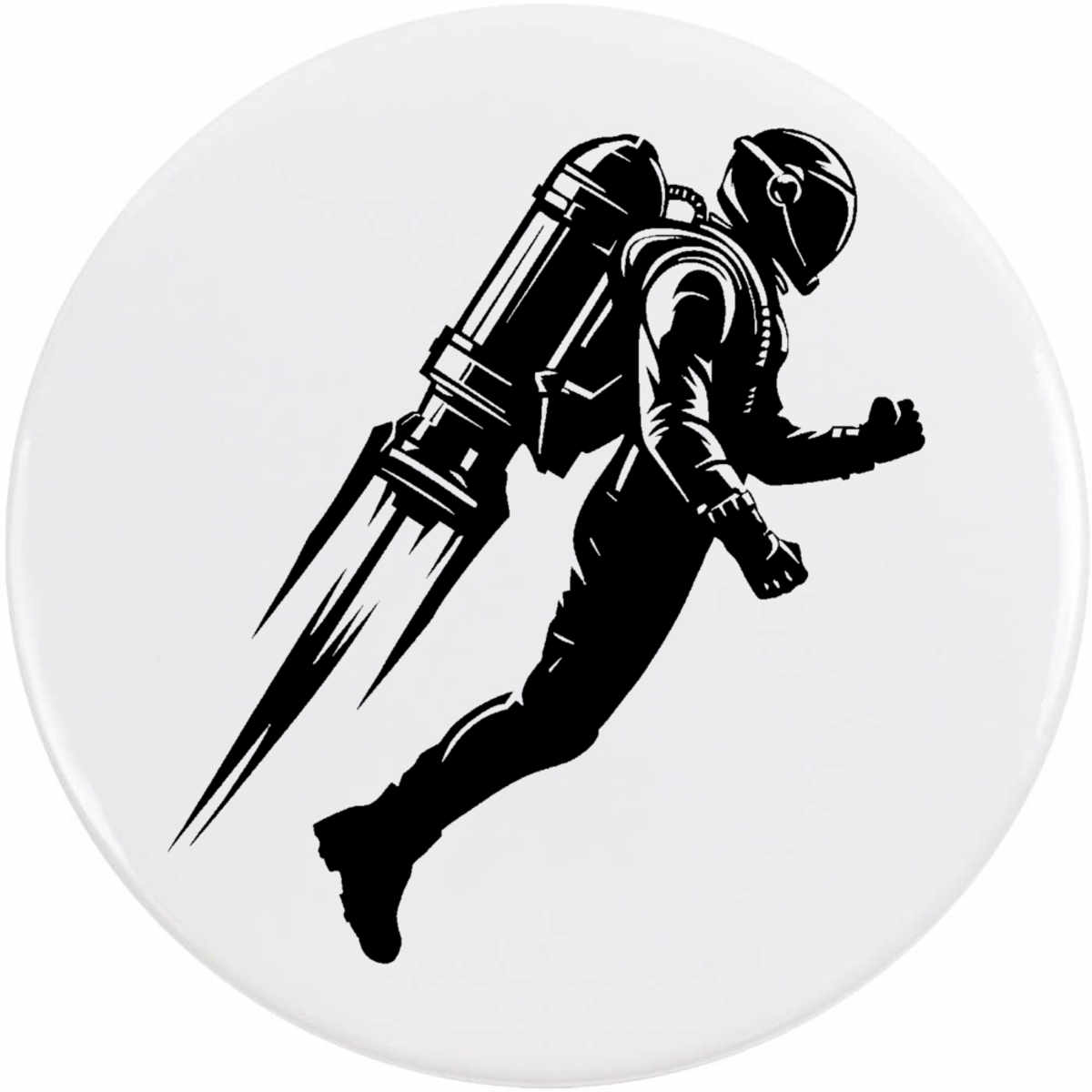 'Jet Pack Man Flying' Button Badge - 77mm - Pin Back / Lapel Badge for Clothes, Bags, Accessories and Gifts (BB00152712)
