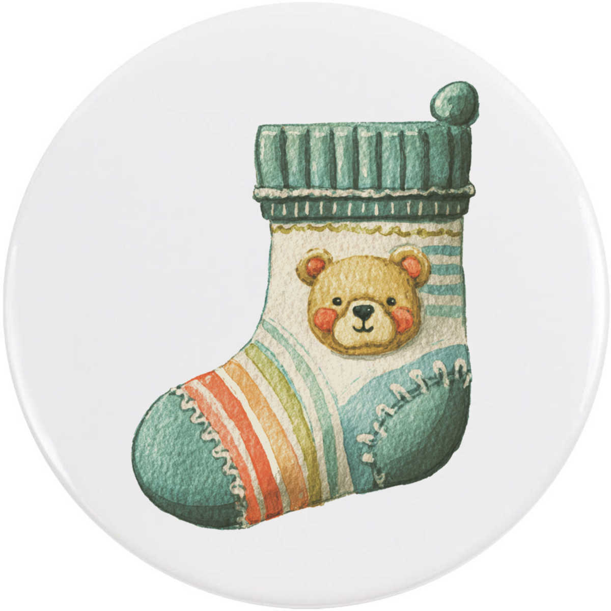 'Cute Baby Sock' Button / Lapel Badges - Pin Back Badges for Clothes, Bags, Accessories and Gifts (BB057636)