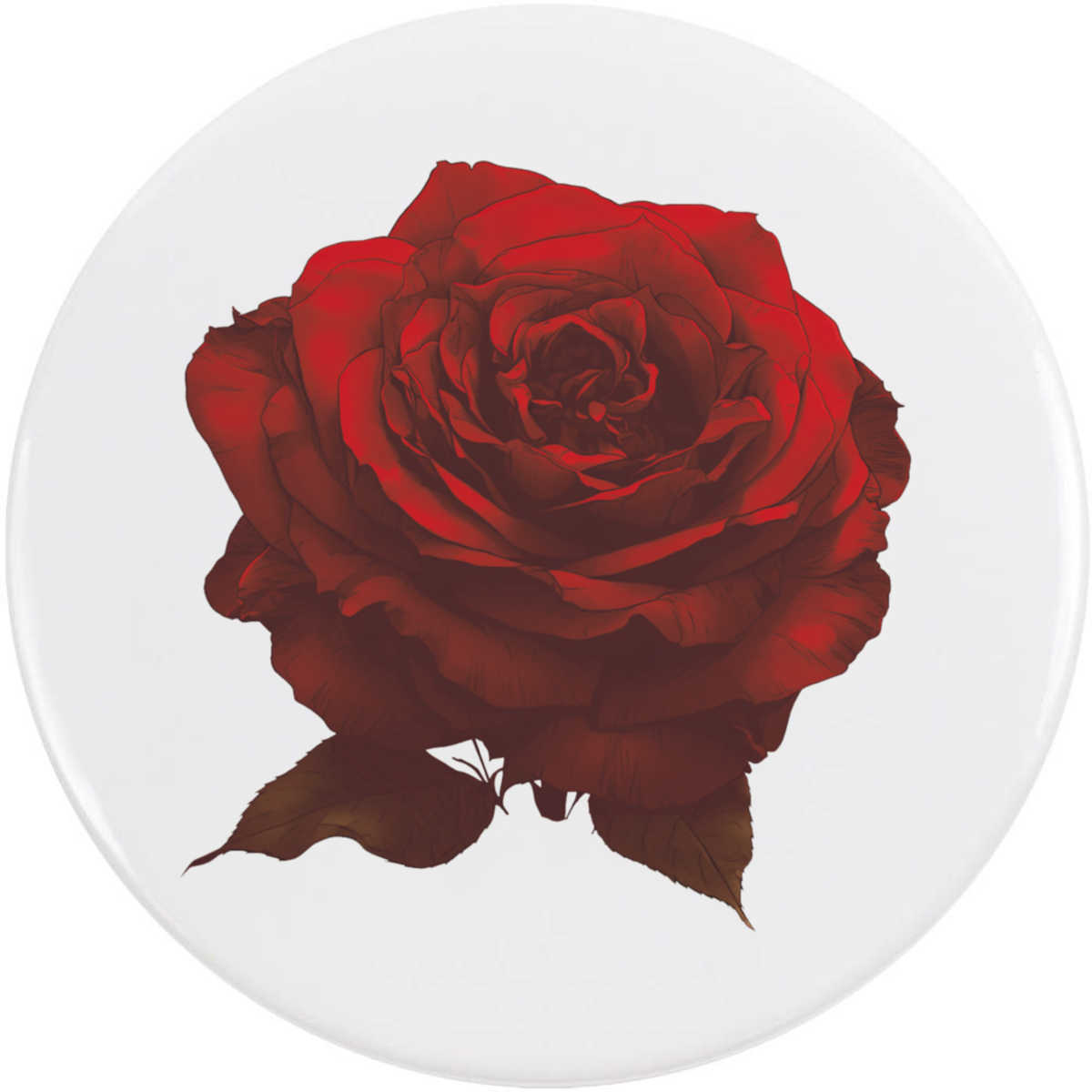 'Dark Red Rose' Button Badge - 77mm - Pin Back / Lapel Badge for Clothes, Bags, Accessories and Gifts (BB00153714)