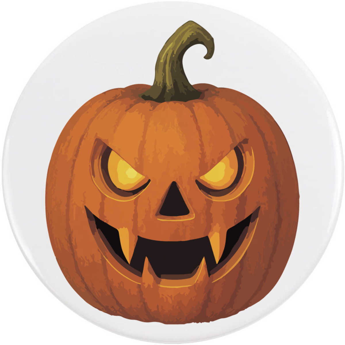 'Vampire Jack-O'-Lantern' Button Badge - 77mm - Pin Back / Lapel Badge for Clothes, Bags, Accessories and Gifts (BB00154017)