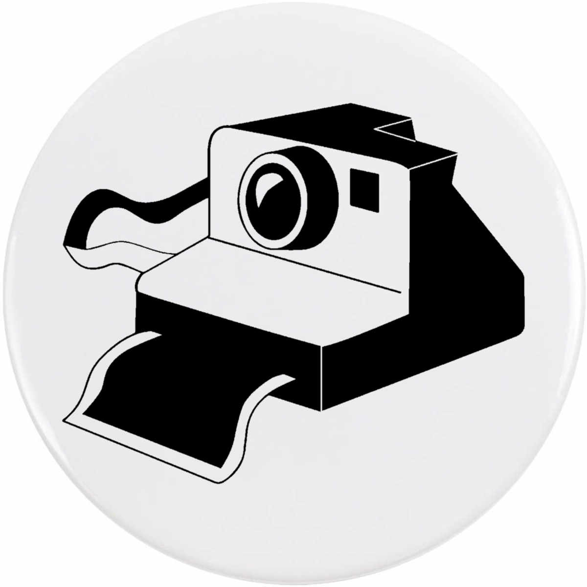 'Retro Vintage Camera' Button Badge - 77mm - Pin Back / Lapel Badge for Clothes, Bags, Accessories and Gifts (BB00154752)