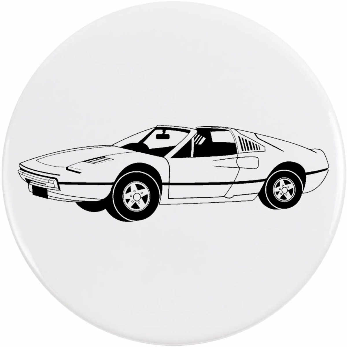 'Luxury Sportscar' Button Badge - 77mm - Pin Back / Lapel Badge for Clothes, Bags, Accessories and Gifts (BB00154932)