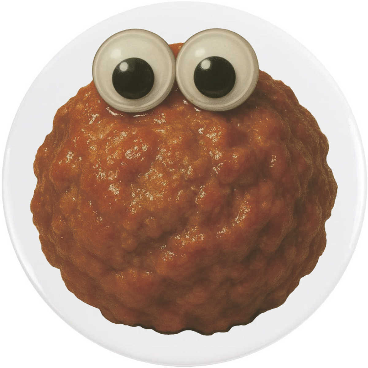 'Funny Meatball' Button Pin Badges (BB058218)