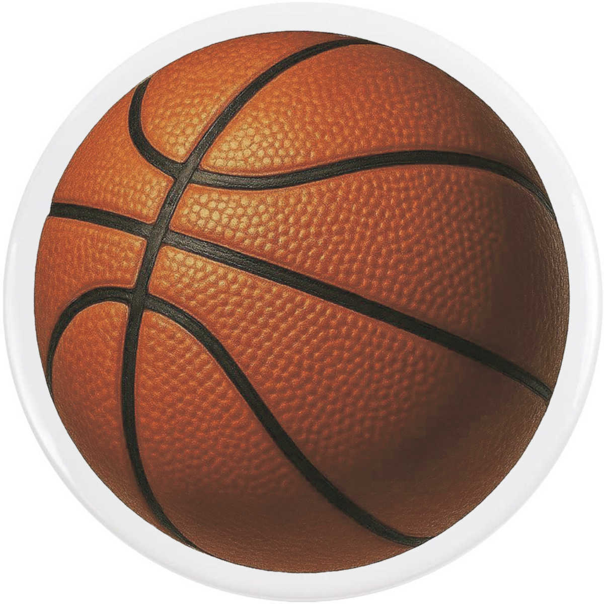 'Single Basketball ' Button / Lapel Badges - Pin Back Badges for Clothes, Bags, Accessories and Gifts (BB058308)