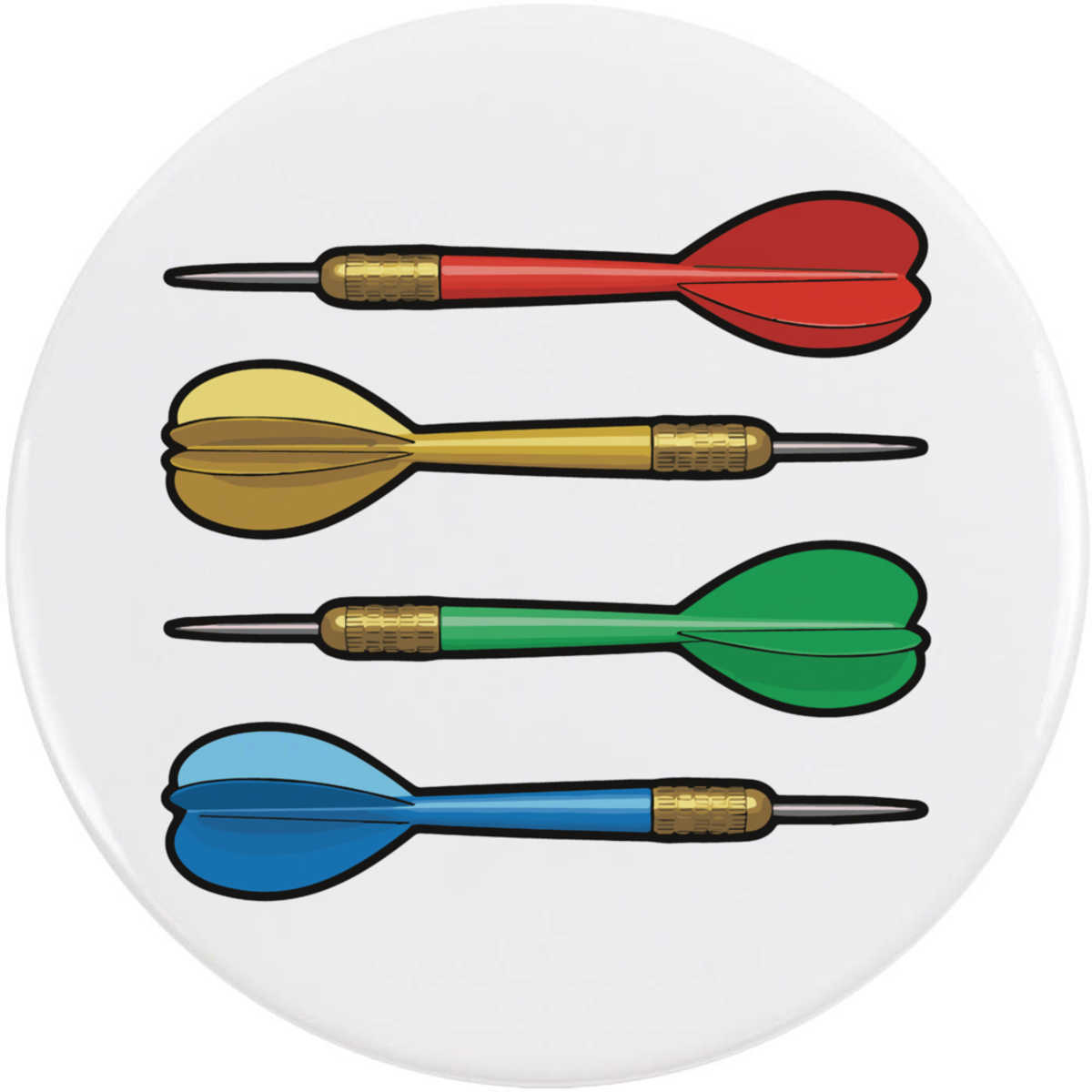 'Colorful Darts' Button / Lapel Badges - Pin Back Badges for Clothes, Bags, Accessories and Gifts (BB058584)
