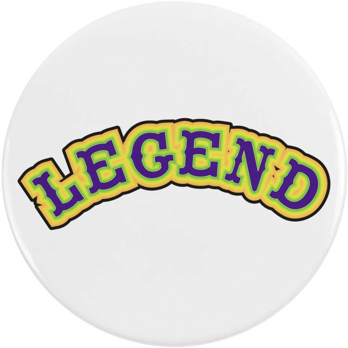 'LEGEND Typography' Button / Lapel Badges - Pin Back Badges for Clothes, Bags, Accessories and Gifts (BB058589)
