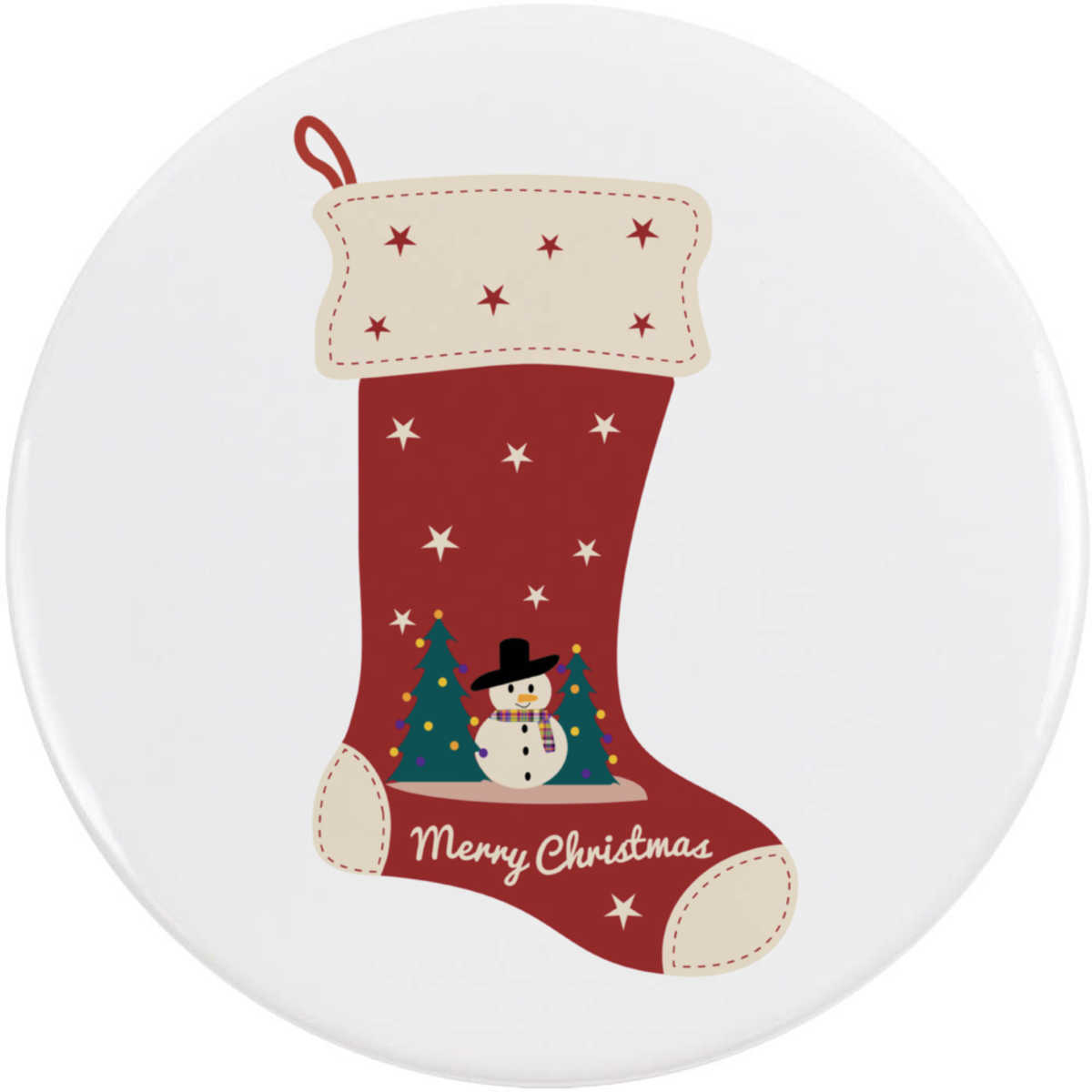 'Christmas Stocking' Button / Lapel Badges - Pin Back Badges for Clothes, Bags, Accessories and Gifts (BB058600)