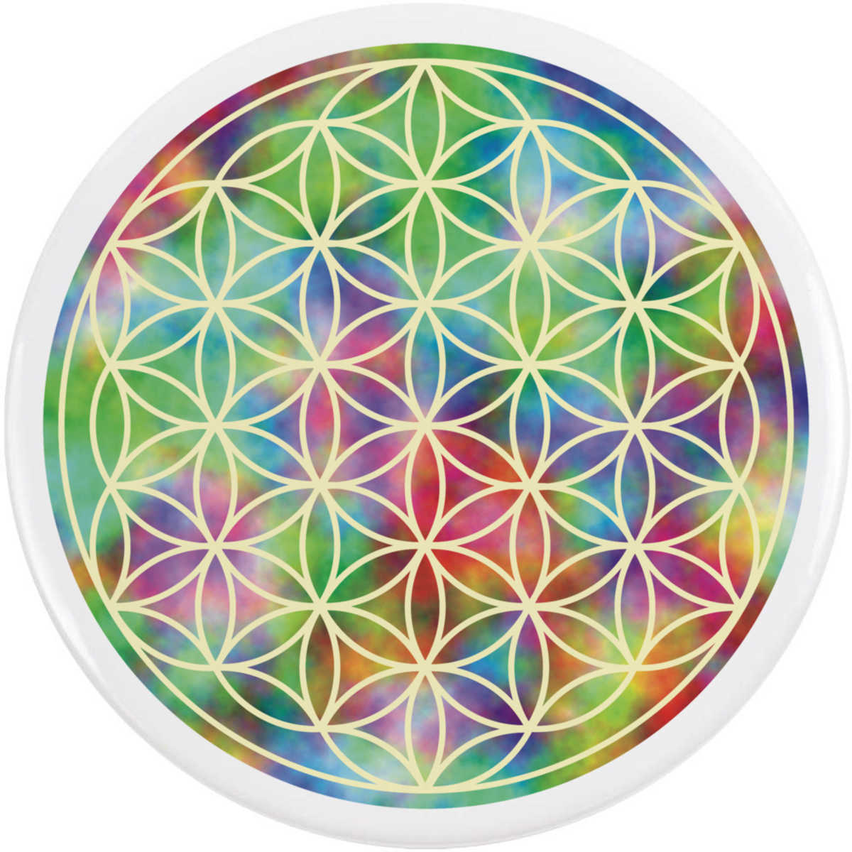 'Flower Of Life Symbol' Button Badge - 77mm - Pin Back / Lapel Badge for Clothes, Bags, Accessories and Gifts (BB00156873)