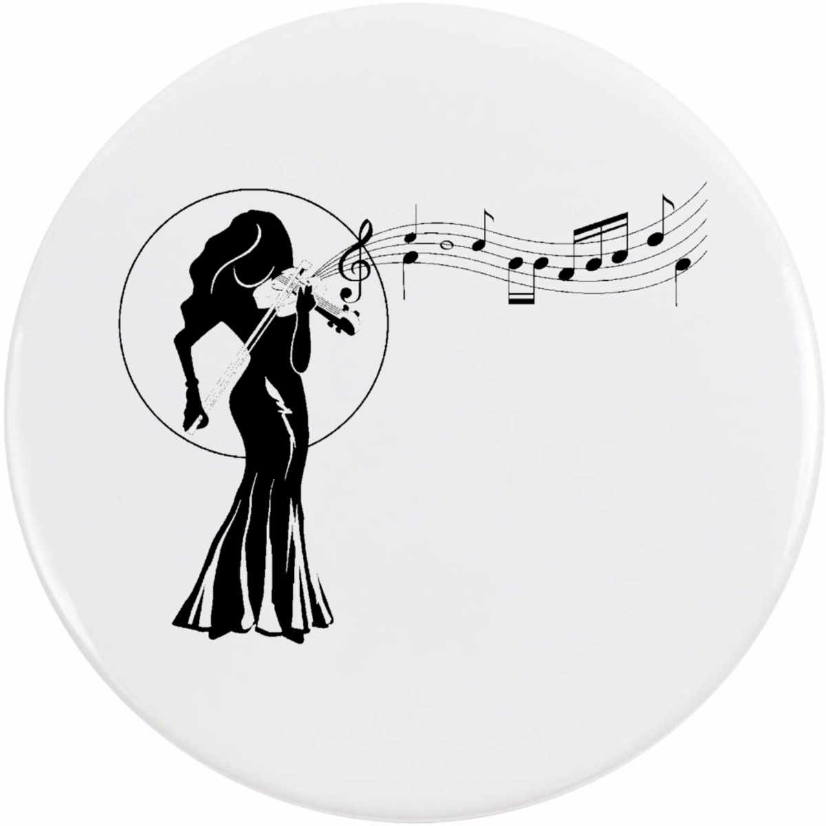 'Female Violinist' Button / Lapel Badges - Pin Back Badges for Clothes, Bags, Accessories and Gifts (BB059033)